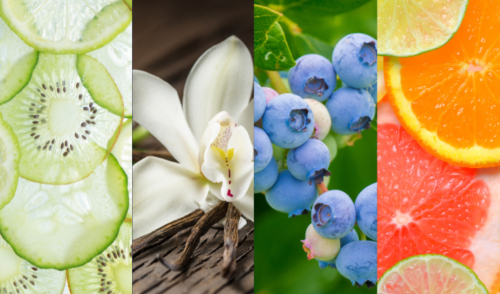 lime, cucumber, vanilla, blueberries, citrus