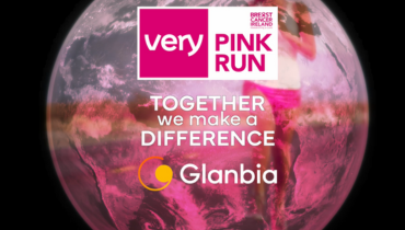 Glanbia Very Pink Run with pink planet in the background
