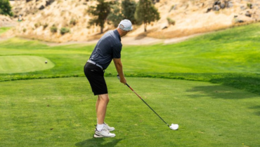 man playing golf