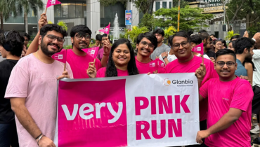 People doing the very pink run in Ireland 2025