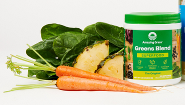 Greens blend tub and carrots, pineapple and spinach