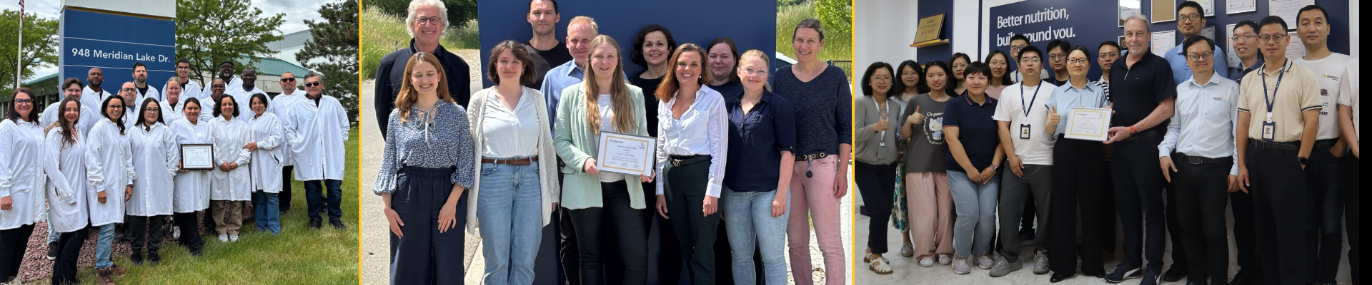 Groups of people with certificates in manufacturing facilities