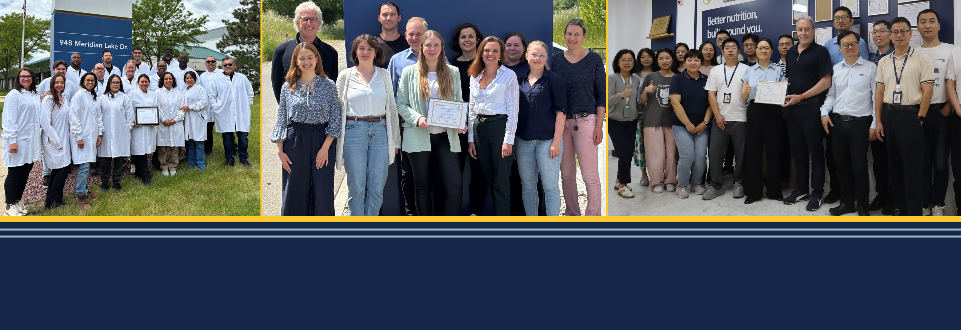 Groups of people with certificates in manufacturing facilities