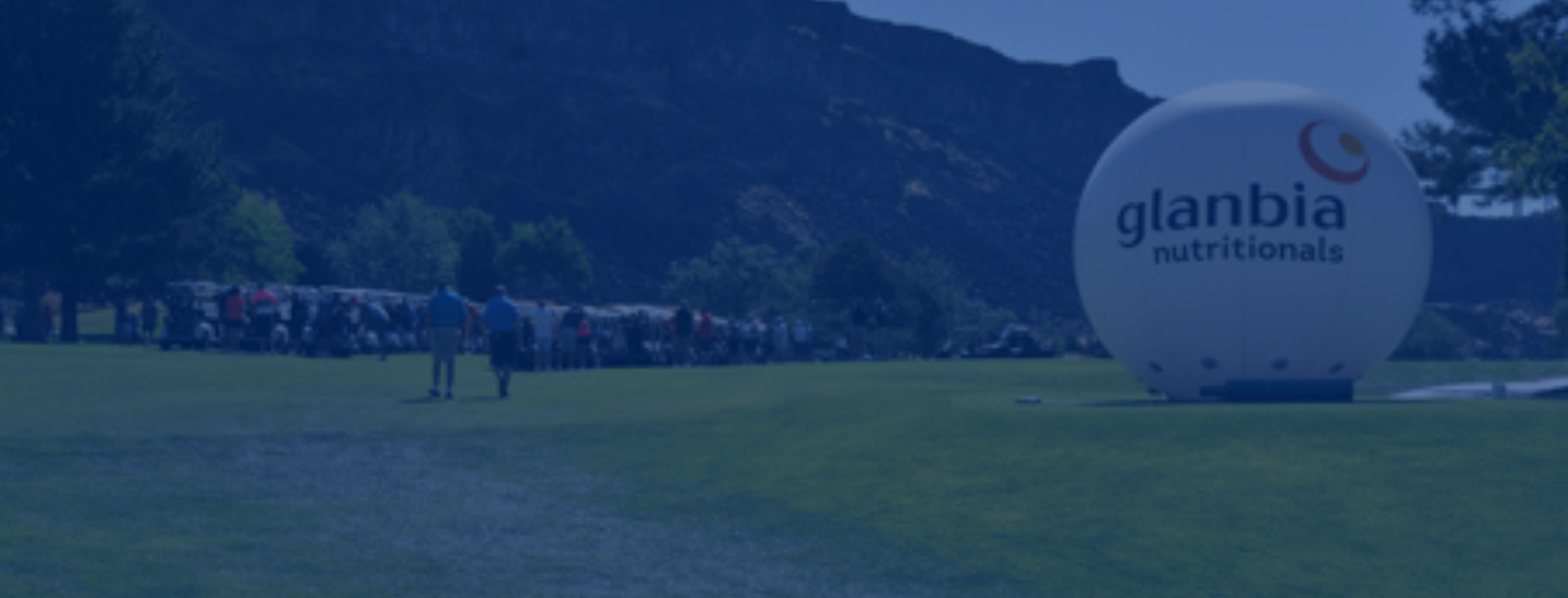 golf green with a large golf ball of glanbia nutritionals