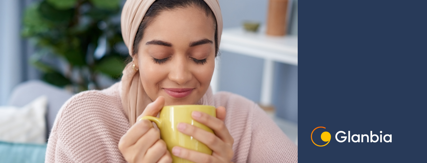 girl drinking from a mug