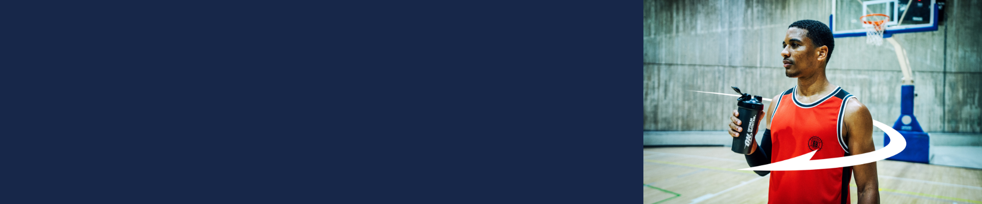 man with shaker on basketball court