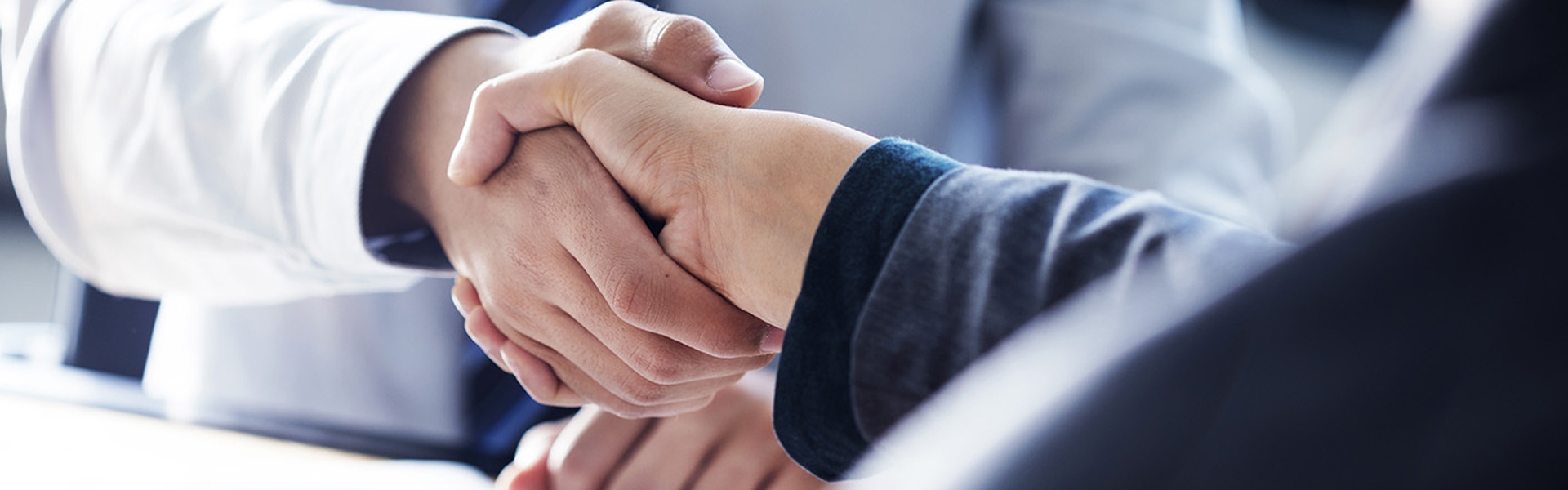 Handshake between two people