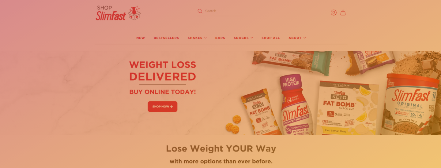 New SlimFast online store goes live